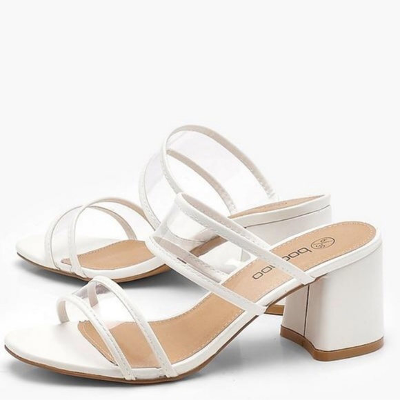 Boohoo Shoes - Boohoo Double Strap Clear Sandals